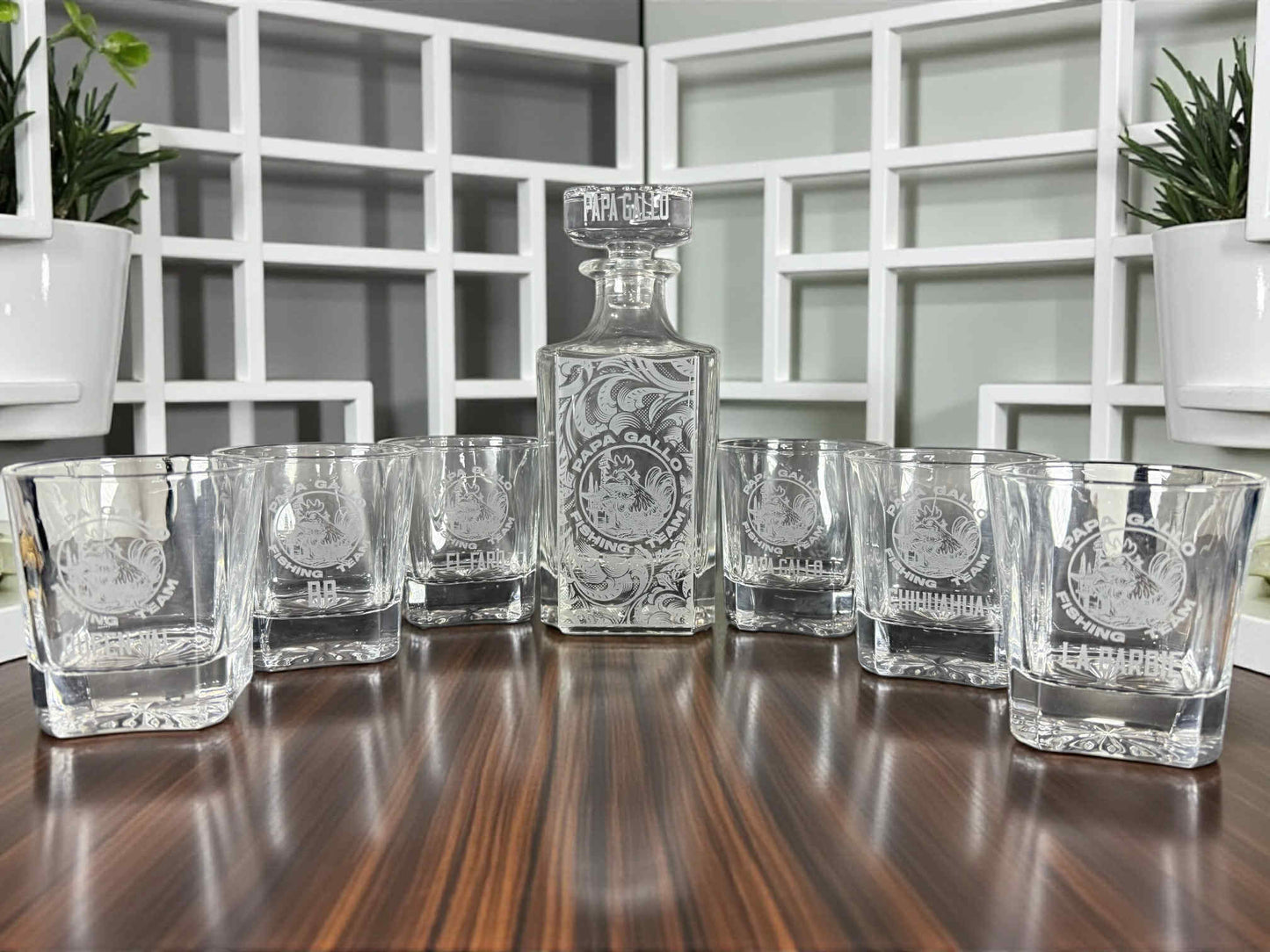 Whiskey Decanter Set Custom Laser Engraved