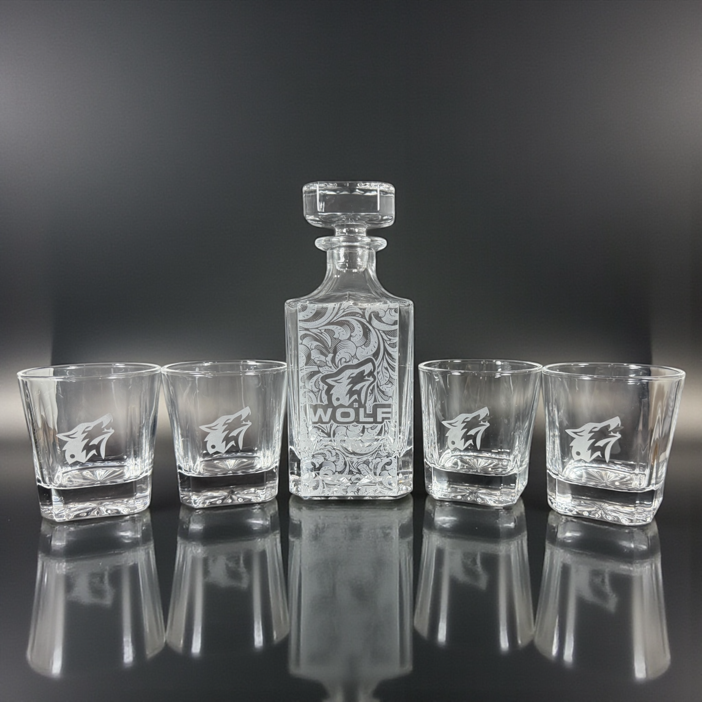 Whiskey Decanter Set Custom Laser Engraved