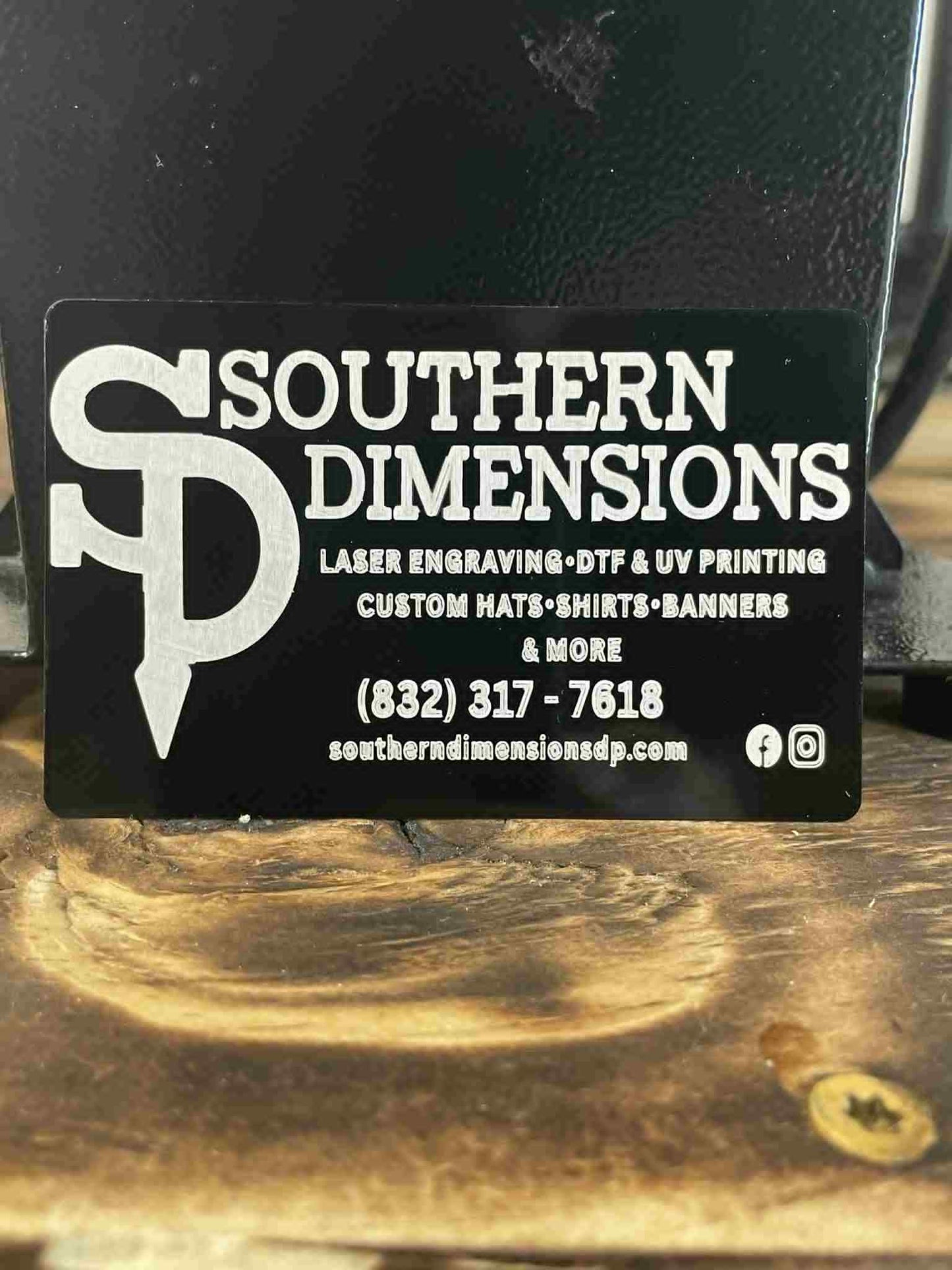Laser Engraved Metal Business Cards